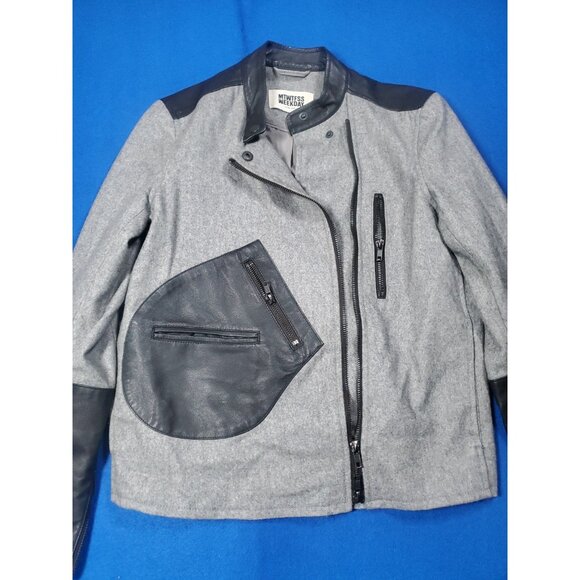 MTWTFSS Weekday Women Nikita Mix Jacket Biker Size XS NEW NWOT - Picture 4 of 16